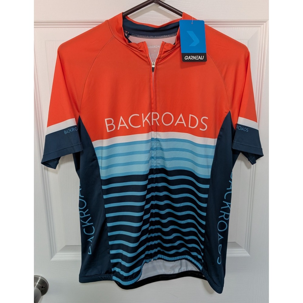 Garneau Womens Cycling Jersey 2 Backroads Orange Blue GTOP0004 Size M NWT